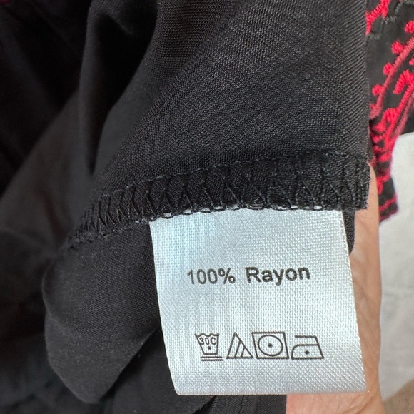 AK Women's Summer V Neck
Boho Embroidered Mexican
Shirts
Short Sleeve Casual Top - Picture 8 of 9